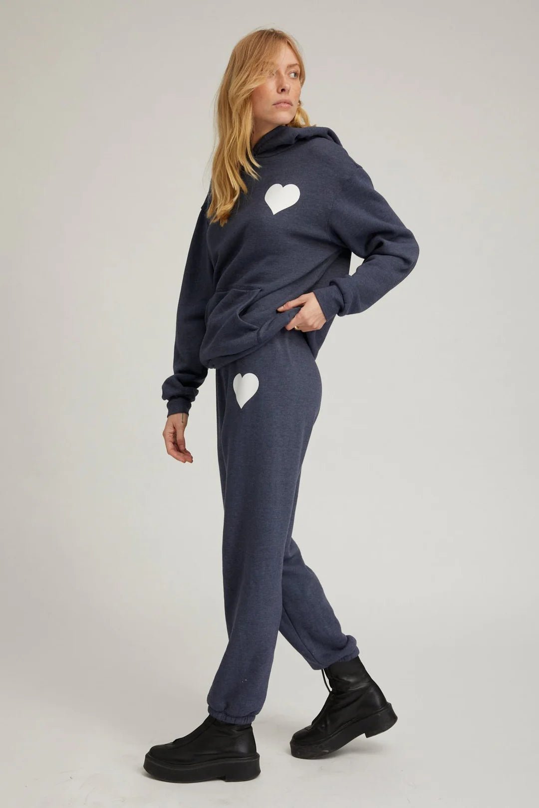 SPRWMN - Navy Heart Hoodie - Kalifornia Jean Bar