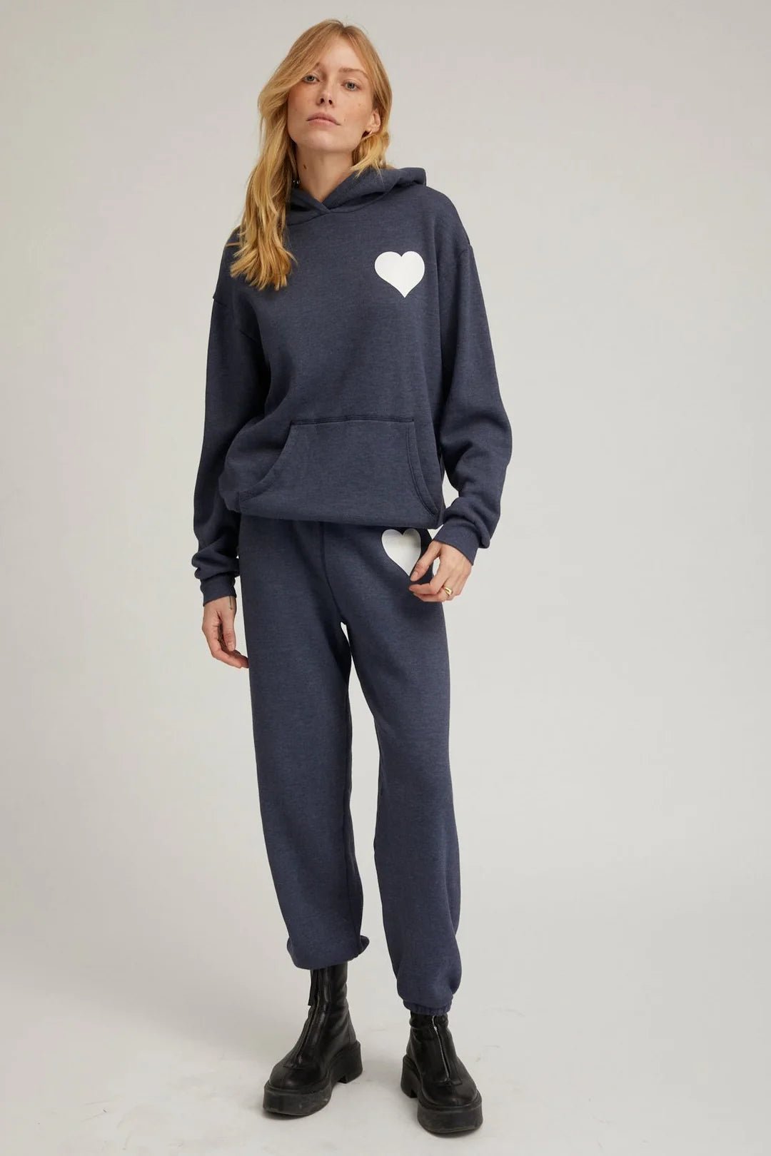 SPRWMN - Navy Heart Hoodie - Kalifornia Jean Bar