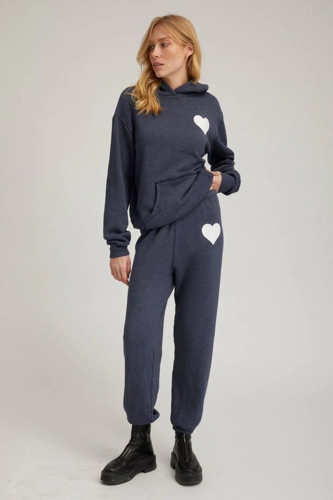 SPRWMN - Navy Heart Hoodie - Kalifornia Jean Bar