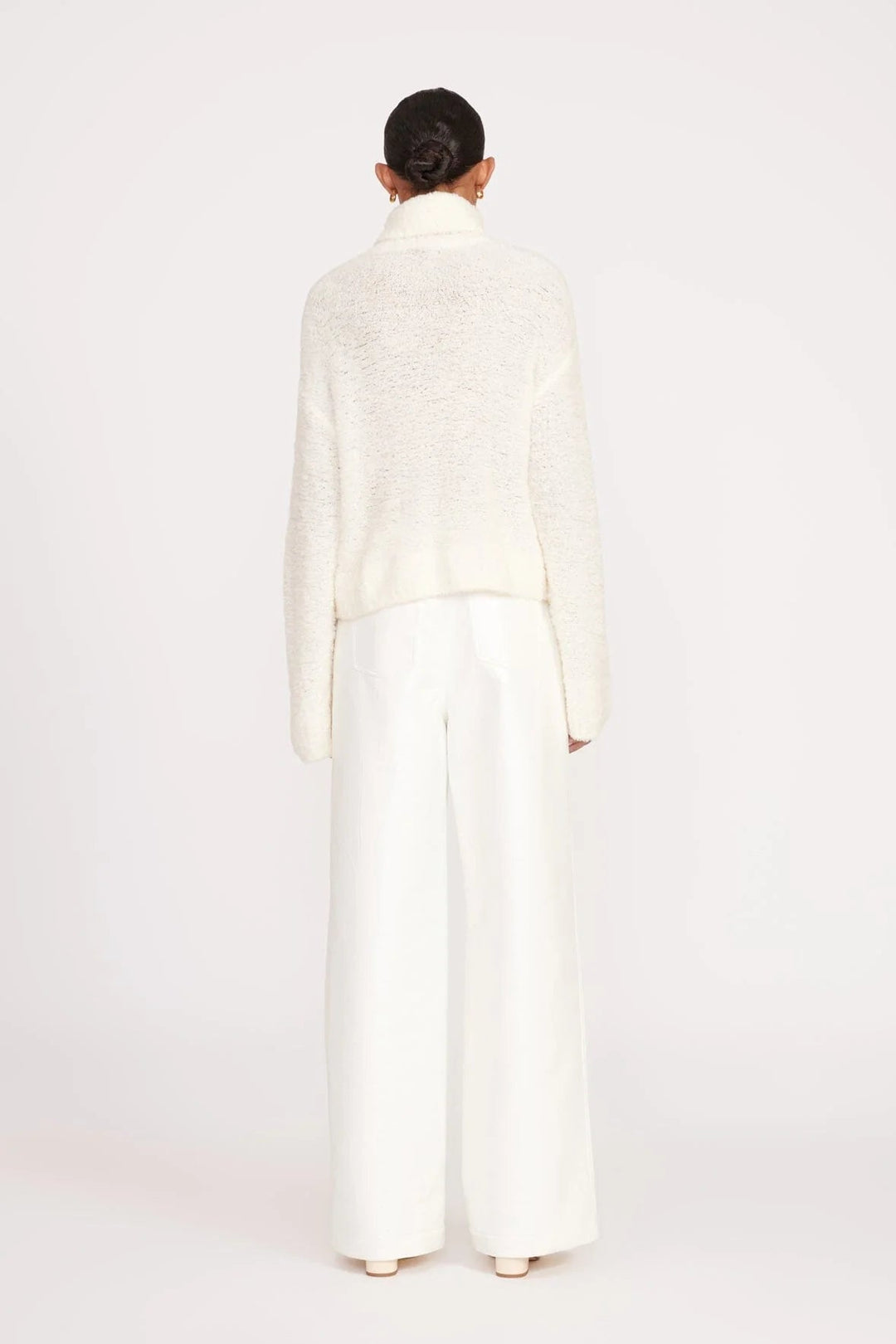 Staud - Ezio Sweater in White - Kalifornia Jean Bar