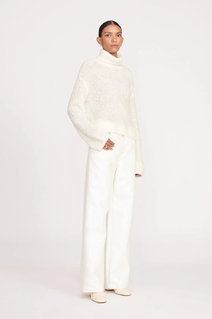 Staud - Ezio Sweater in White - Kalifornia Jean Bar