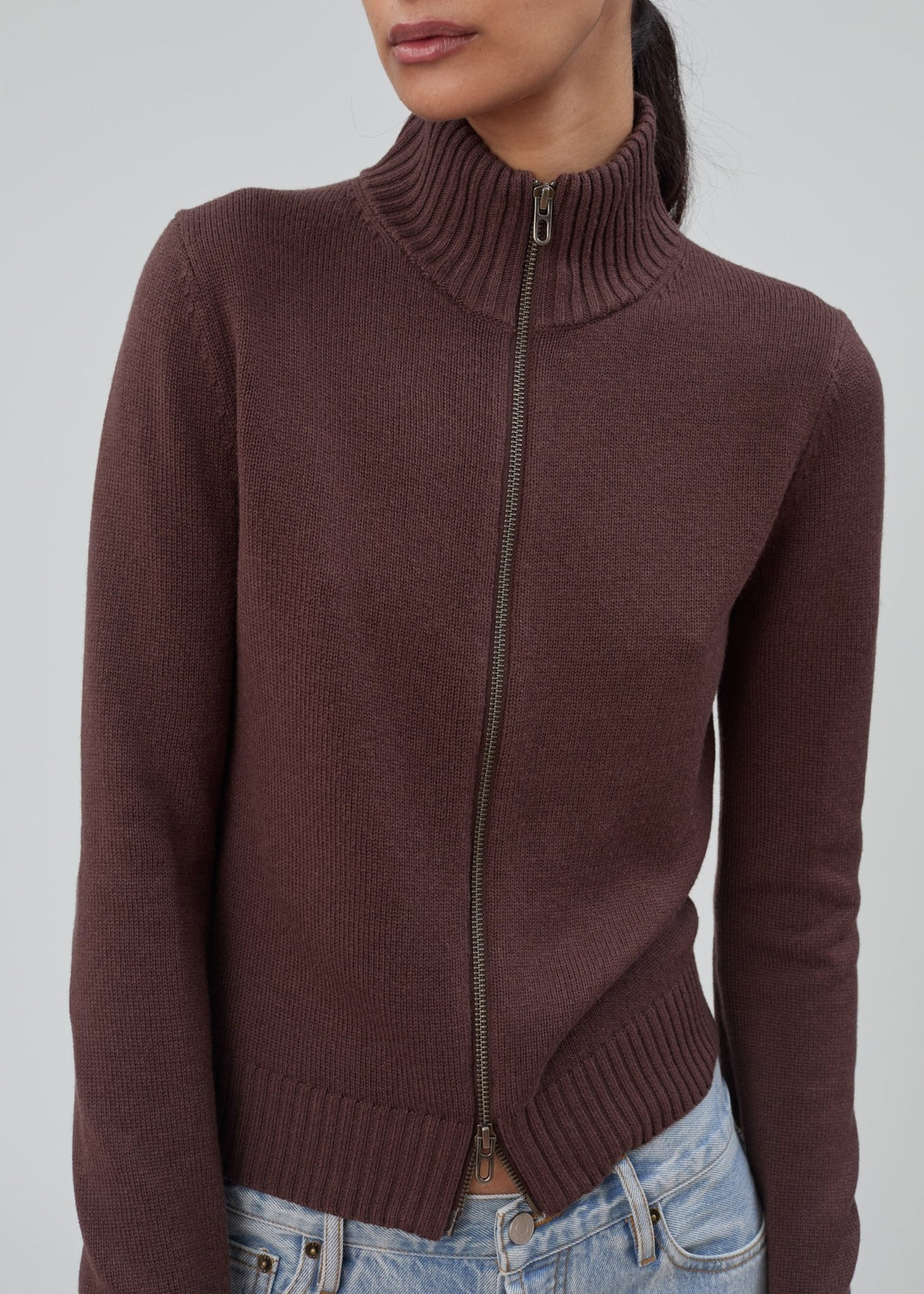 Still Here - Bleecker Zip in Chocolate Brown - Kalifornia Jean Bar