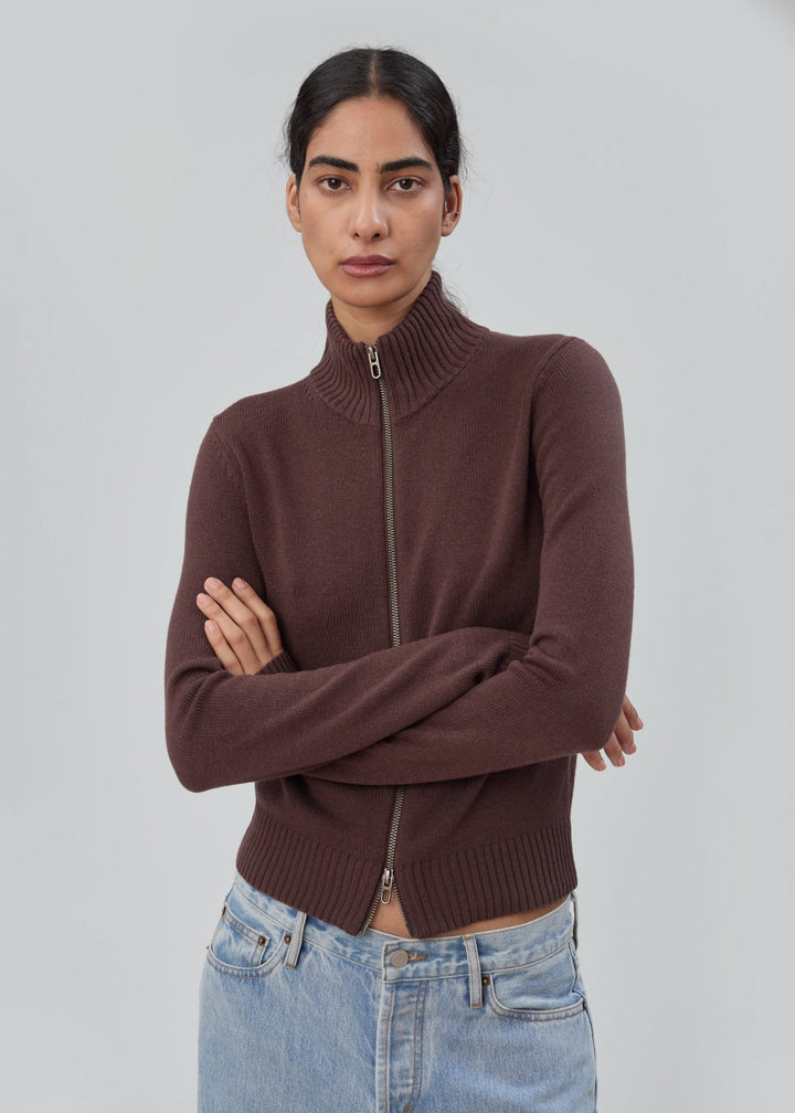 Still Here - Bleecker Zip in Chocolate Brown - Kalifornia Jean Bar