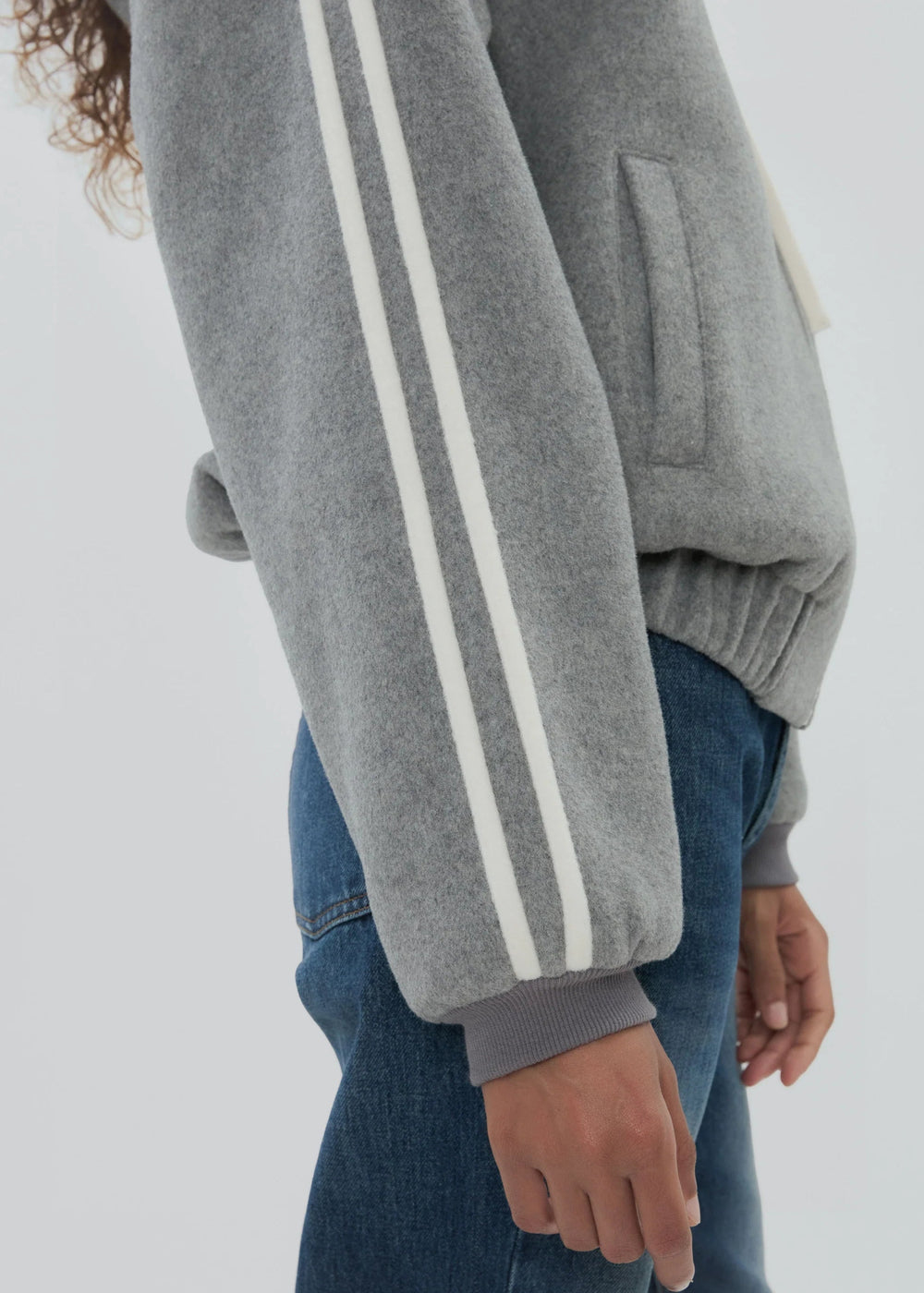 Still Here - Boyfriend Zip Jacket in Grey - Kalifornia Jean Bar