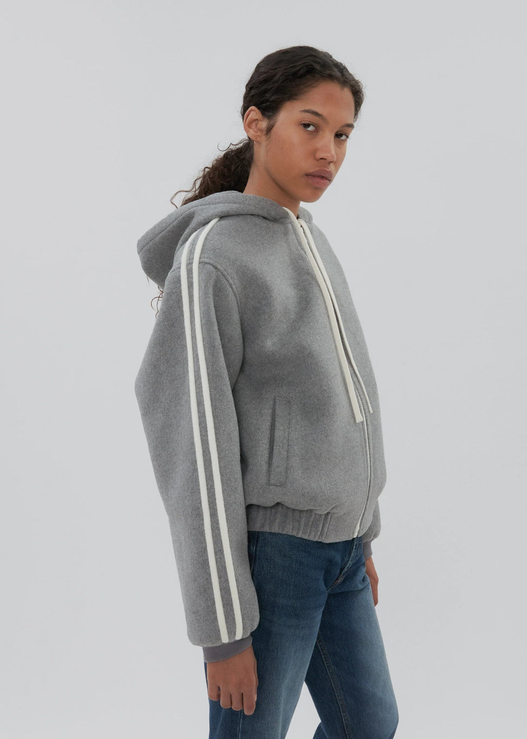 Still Here - Boyfriend Zip Jacket in Grey - Kalifornia Jean Bar
