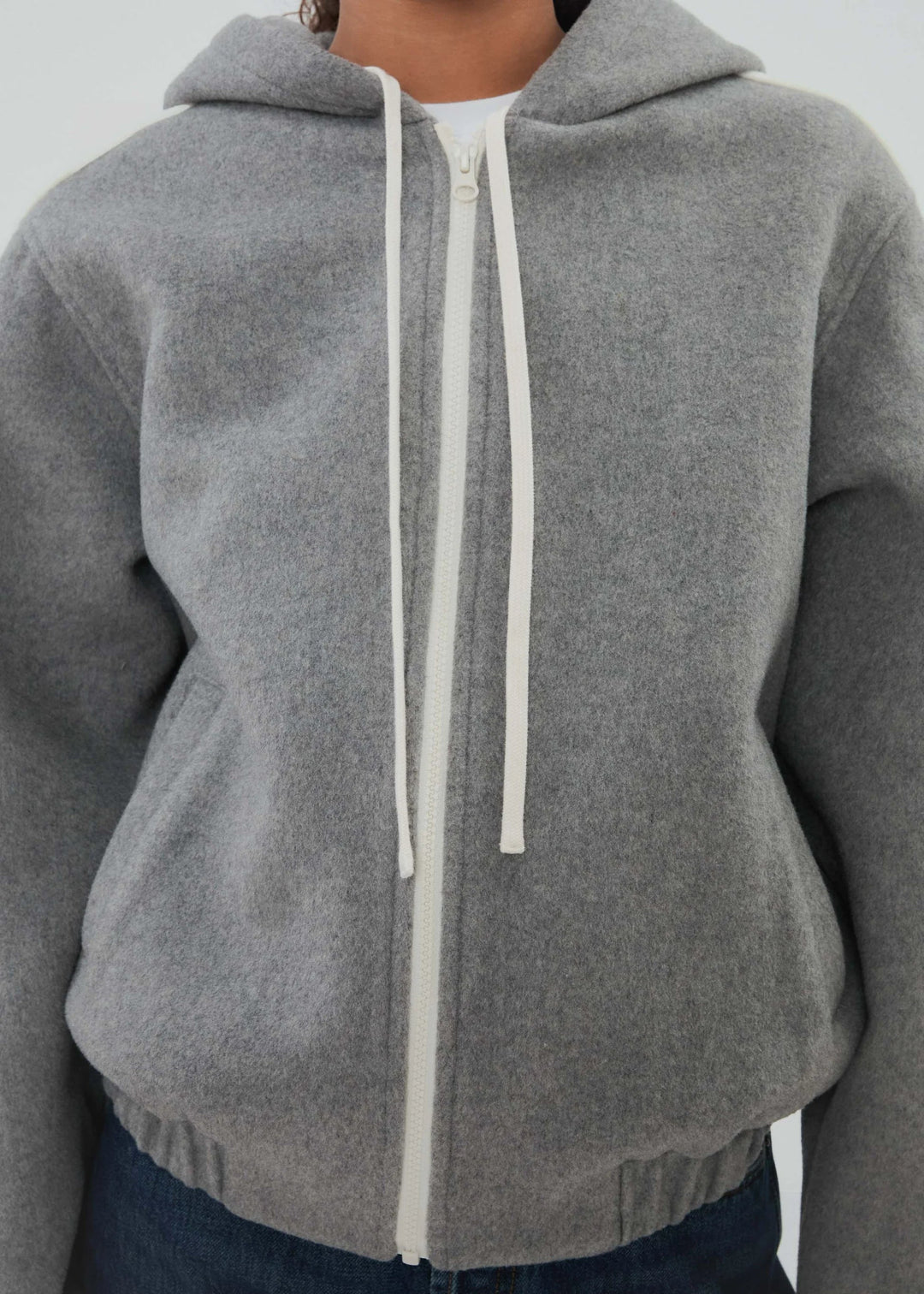 Still Here - Boyfriend Zip Jacket in Grey - Kalifornia Jean Bar