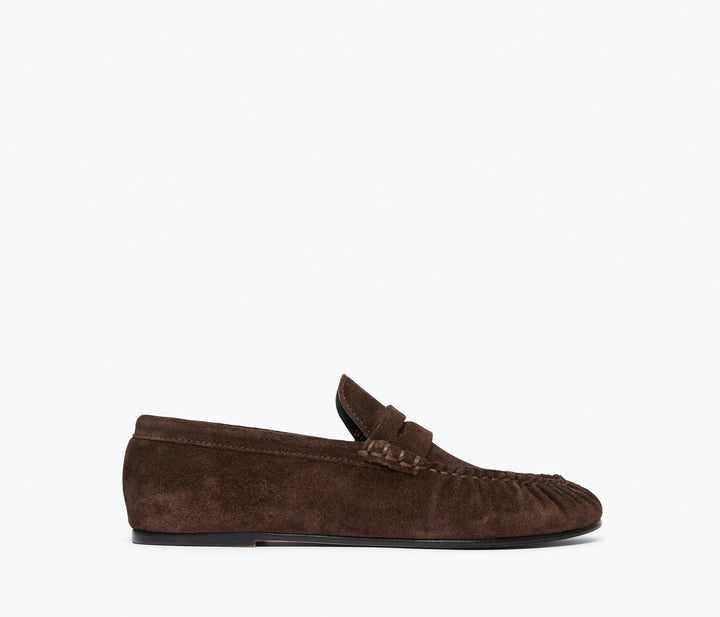Freda Salvador - Sydnie Limited Edition Espresso Suede Penny Loafer