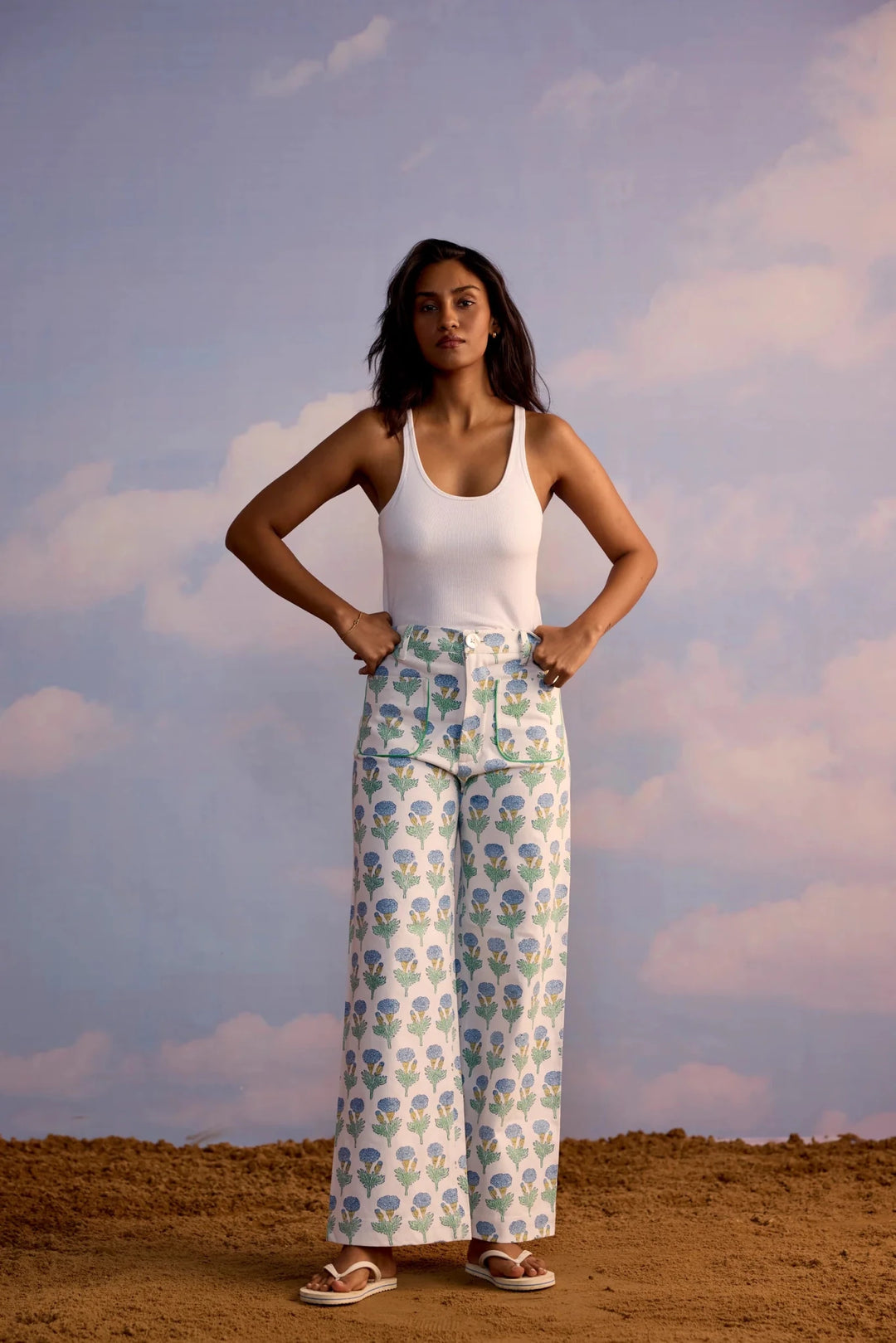 SZ Block Prints - Boss Pants Fleur Print - Kalifornia Jean Bar