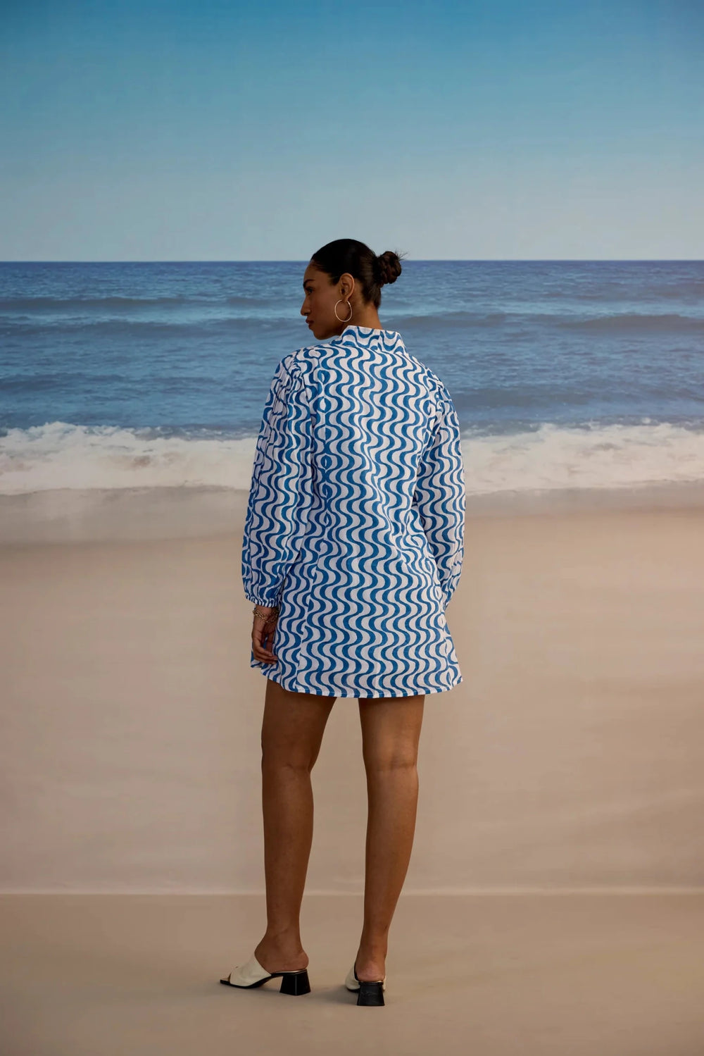 SZ Block Prints - Lara Dress Wavy Print - Kalifornia Jean Bar