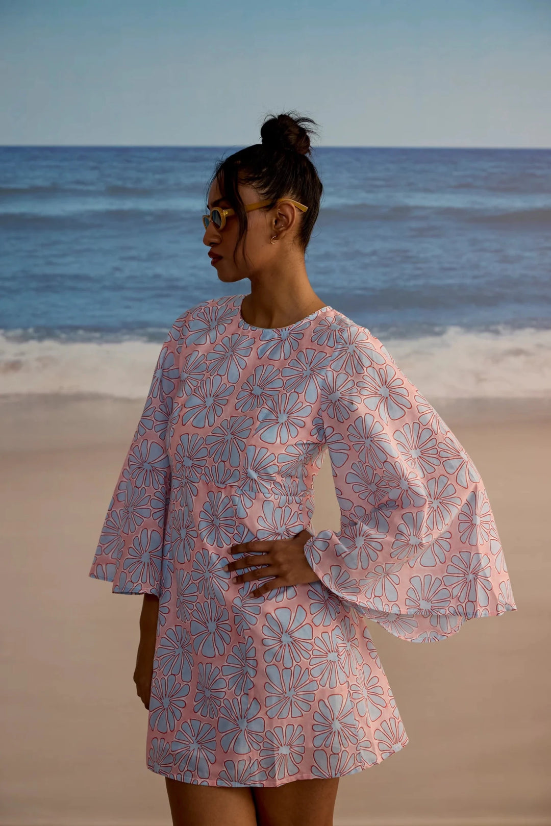 SZ Block Prints - Mary Dress in Tropical Print - Kalifornia Jean Bar