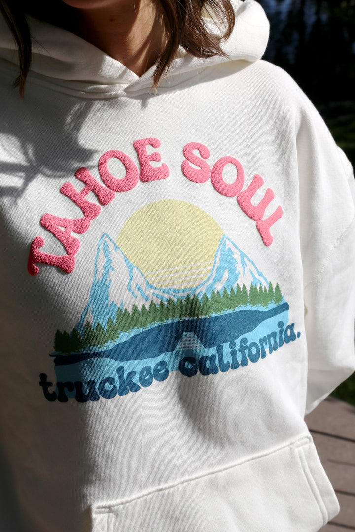 Tahoe Soul - Lake Dock Hoodie in Snow - Kalifornia Jean Bar