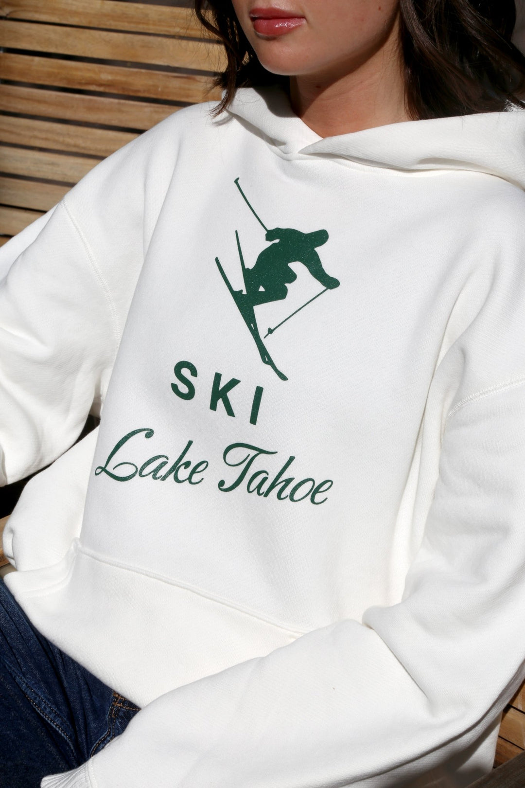 Tahoe Soul - Ski Tahoe Hoodie in Snow - Kalifornia Jean Bar