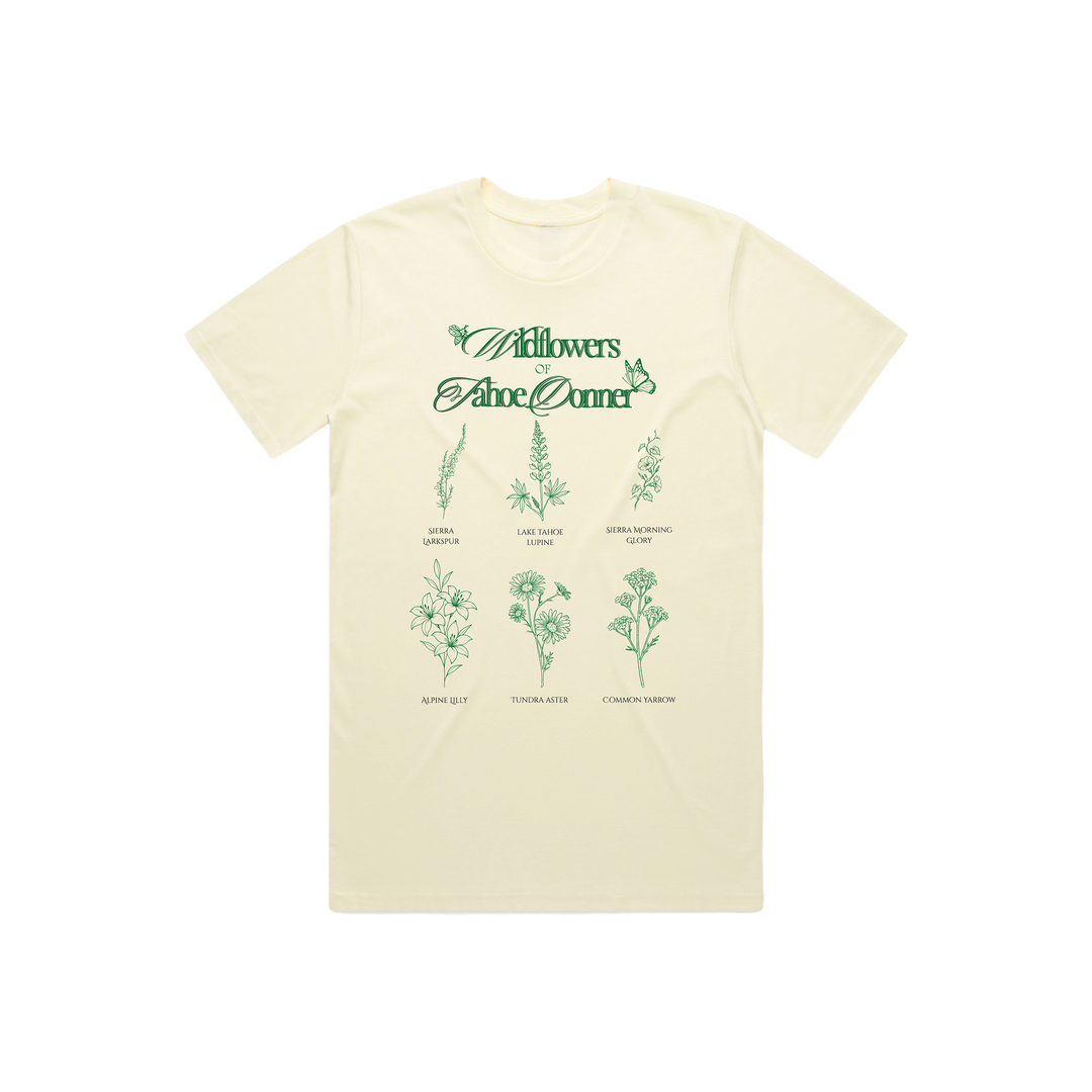 Tahoe Soul - Tahoe Donner Wildflower T-Shirt in Cream - Kalifornia Jean Bar