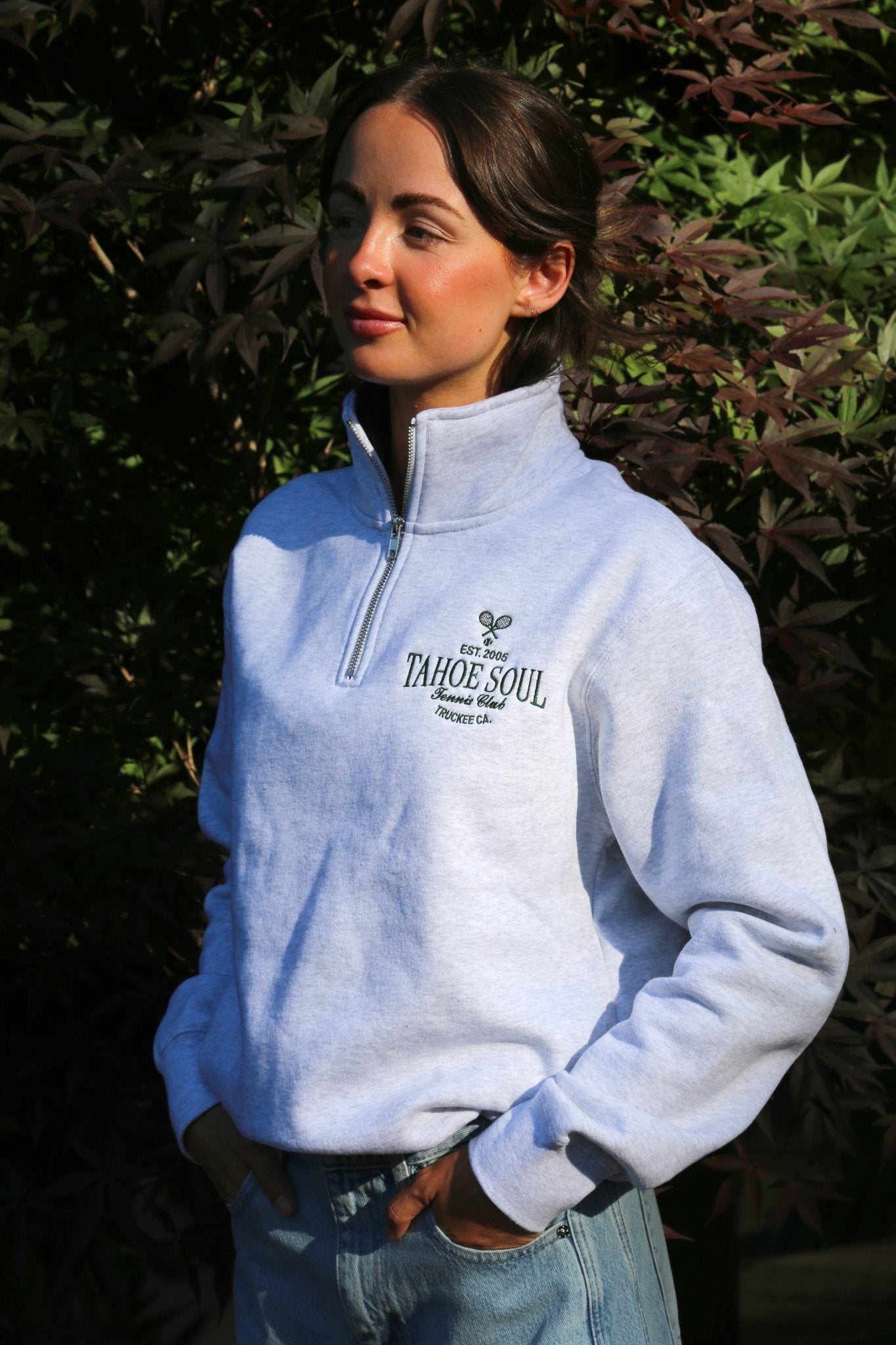 Tahoe Soul - Truckee Tennis Club Quarter Zip - Kalifornia Jean Bar