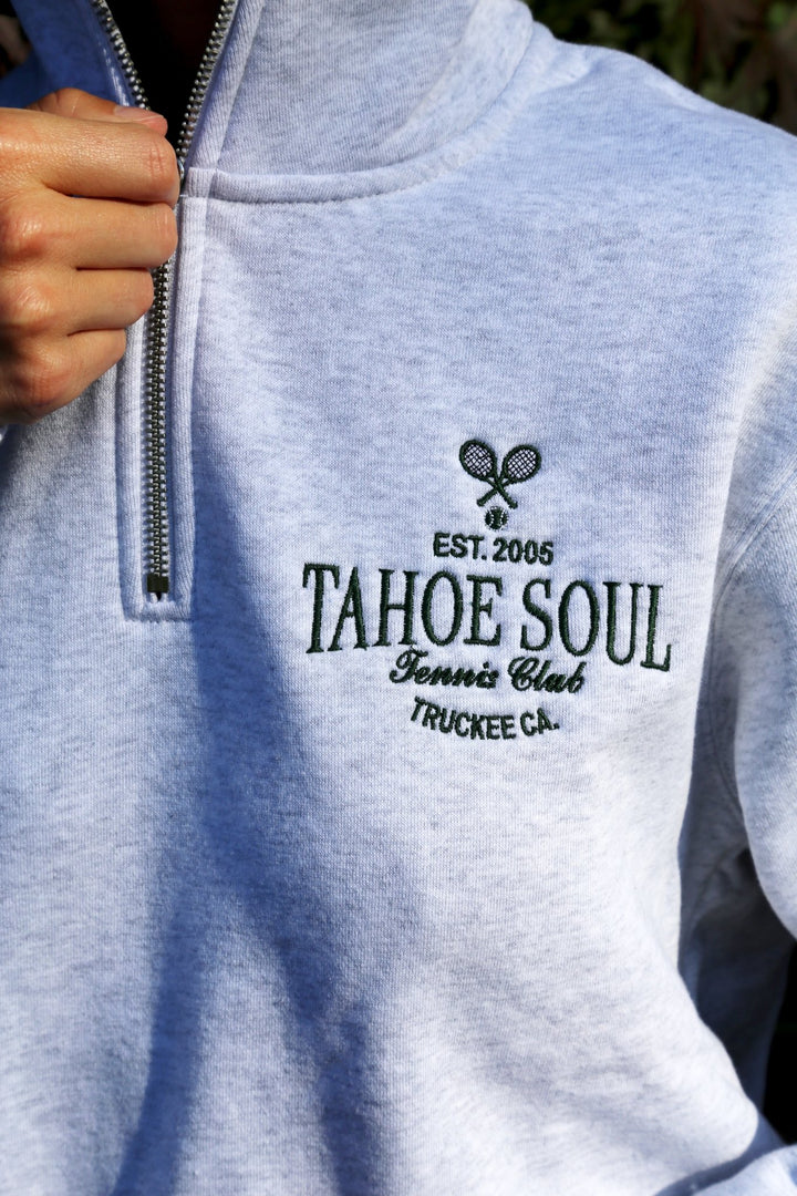 Tahoe Soul - Truckee Tennis Club Quarter Zip - Kalifornia Jean Bar