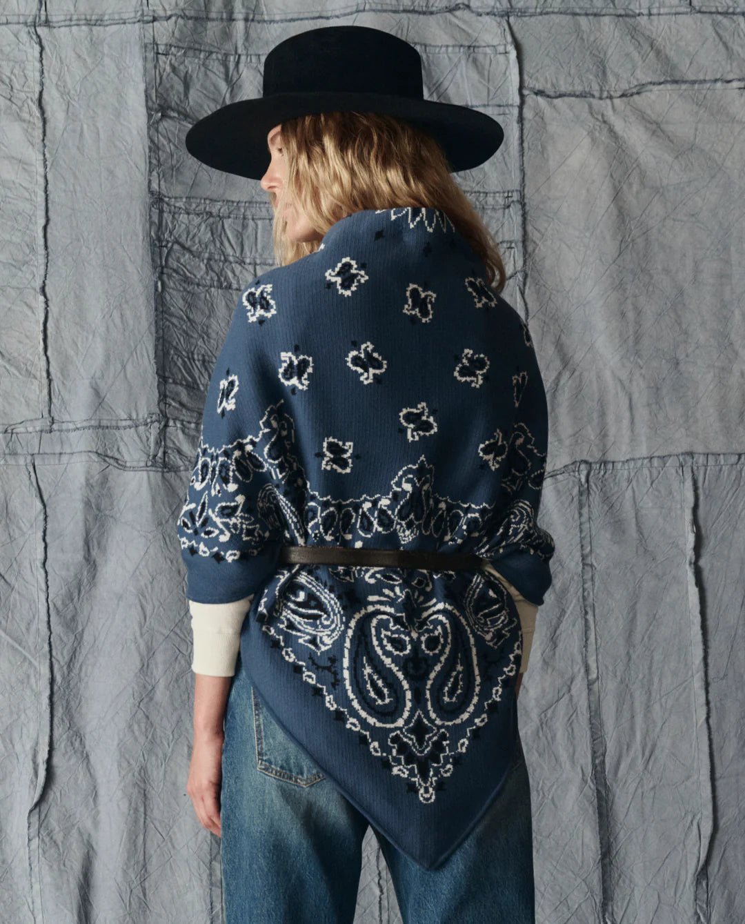 The Great - Big Bandana Scarf in Navy - Kalifornia Jean Bar