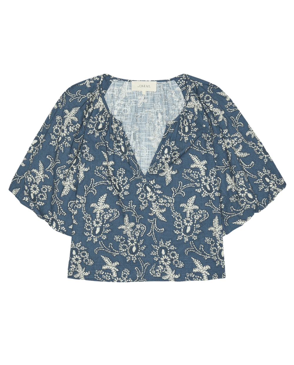 The Great - Blythe Top in Indigo Bandana - Kalifornia Jean Bar