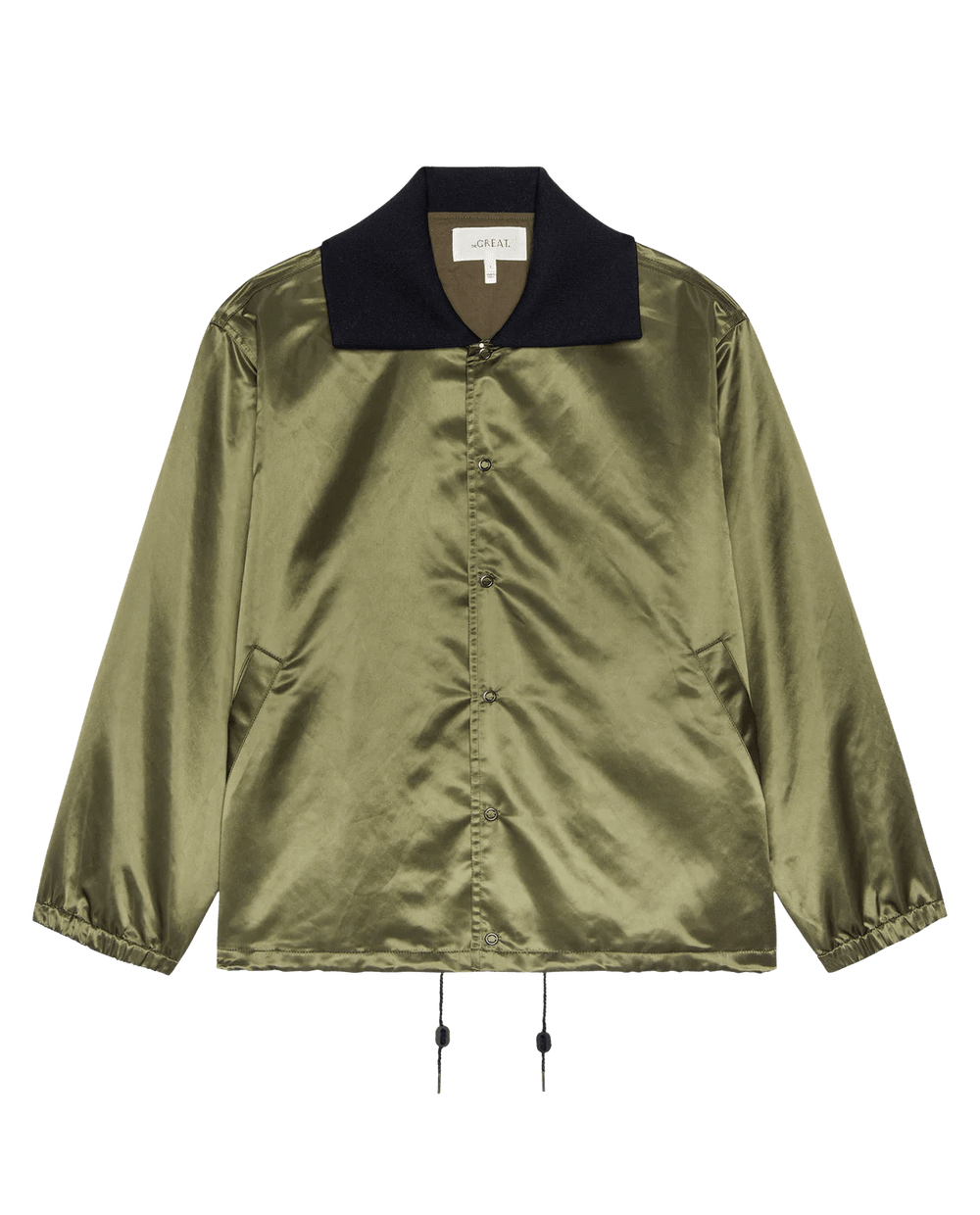 The Great - Bright Army Satin Coach's Jacket - Kalifornia Jean Bar