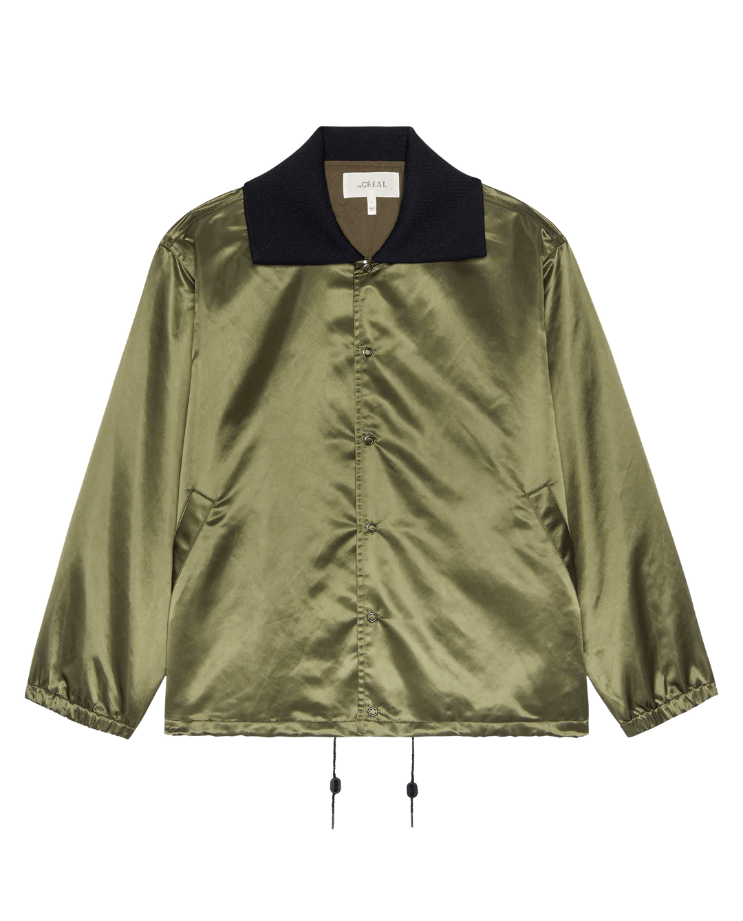 The Great - Bright Army Satin Coach's Jacket - Kalifornia Jean Bar