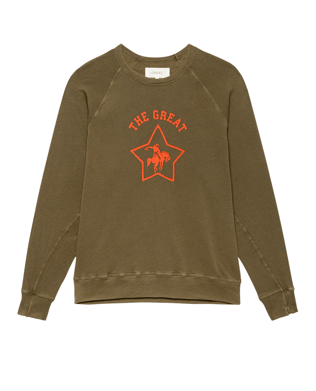 The Great - College Sweatshirt Rodeo Star in Dark Army - Kalifornia Jean Bar