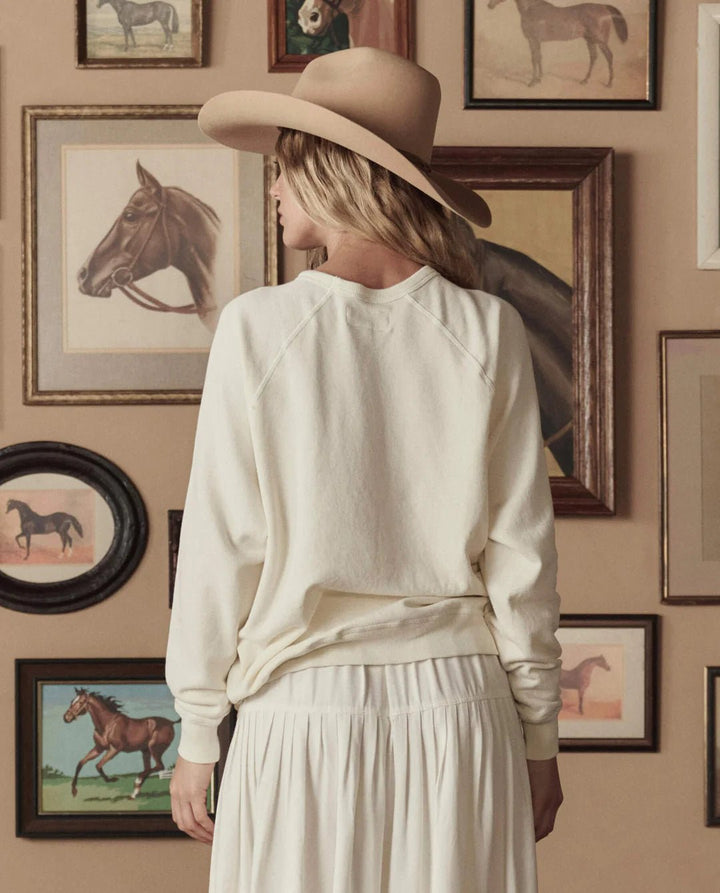 The Great - College Sweatshirt Stetson Graphic Washed White - Kalifornia Jean Bar