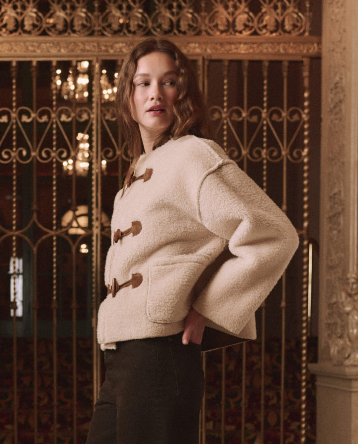 THE GREAT. - Cream Woodside Toggle Coat - Kalifornia Jean Bar