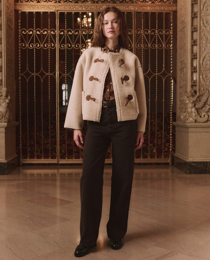 THE GREAT. - Cream Woodside Toggle Coat - Kalifornia Jean Bar