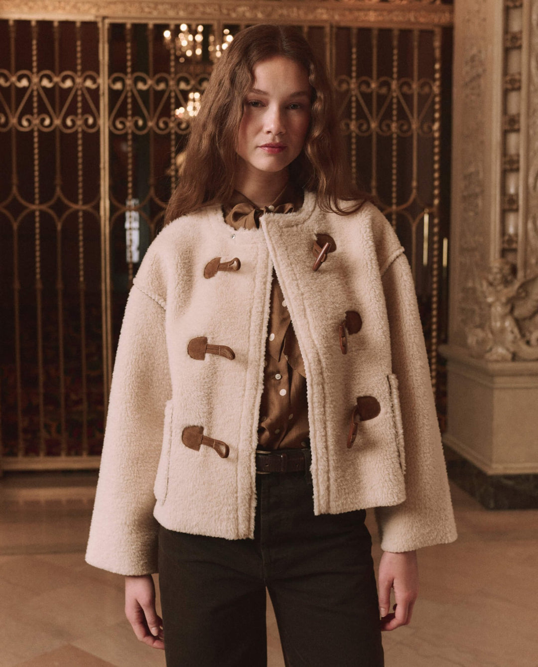 THE GREAT. - Cream Woodside Toggle Coat - Kalifornia Jean Bar
