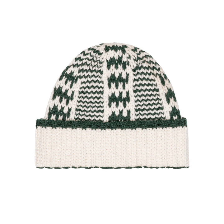 THE GREAT. - Cream/Forest Chalet Beanie - Kalifornia Jean Bar