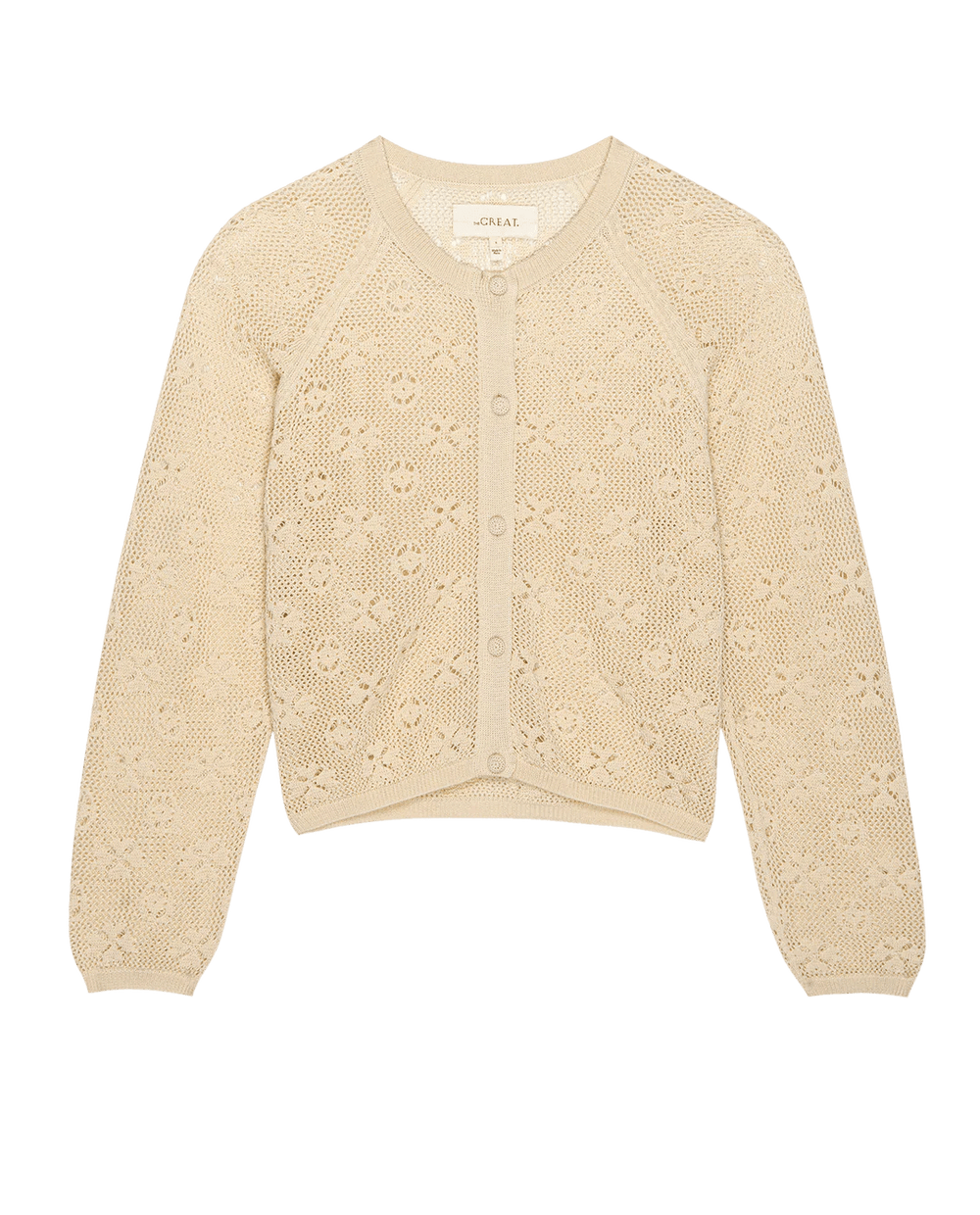 The Great - Crochet Cardigan in Natural - Kalifornia Jean Bar