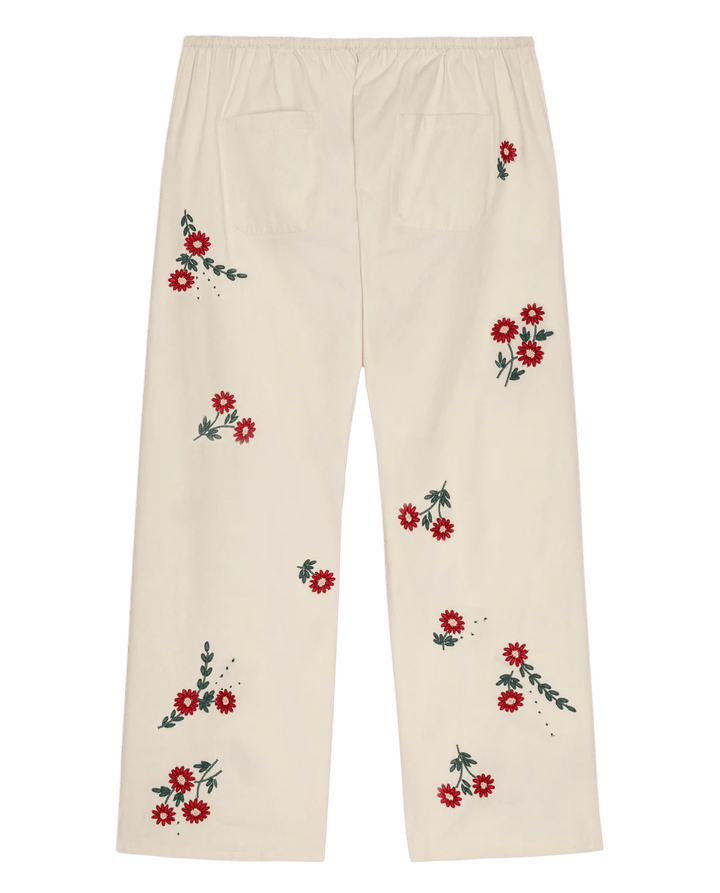 The Great - Easy Pant Natural Field Floral Emb - Kalifornia Jean Bar
