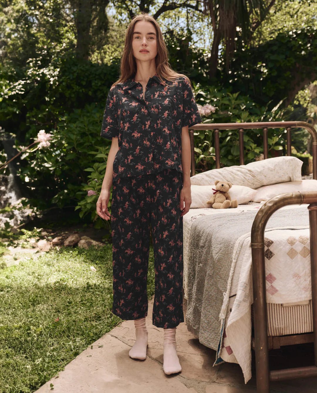 The Great - Easy Sleep Pant in Navy Cowboy - Kalifornia Jean Bar