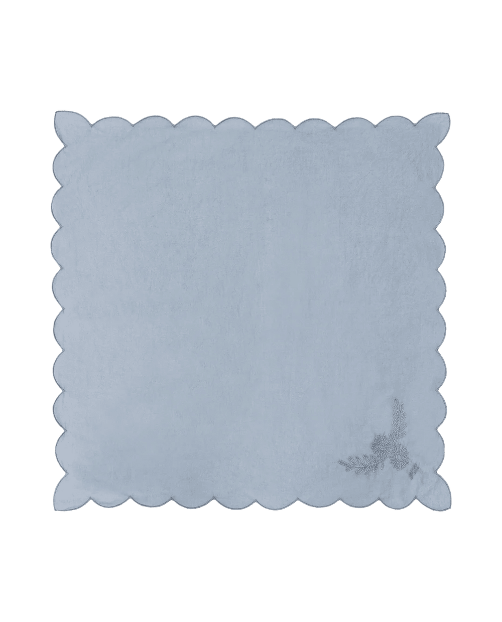 The Great - Faded Indigo Scalloped Bandana - Kalifornia Jean Bar