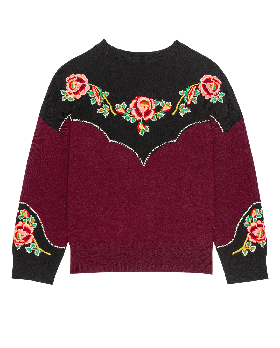 The Great - Heirloom Rose Pullover in Wine - Kalifornia Jean Bar