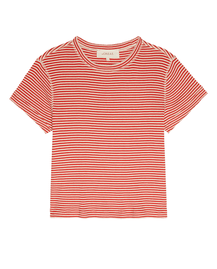 The Great - Little Tee Pimento Stripe - Kalifornia Jean Bar