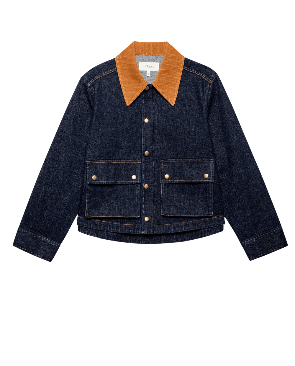 The Great - Midnight Rinse Denim Swingy Jacket - Kalifornia Jean Bar