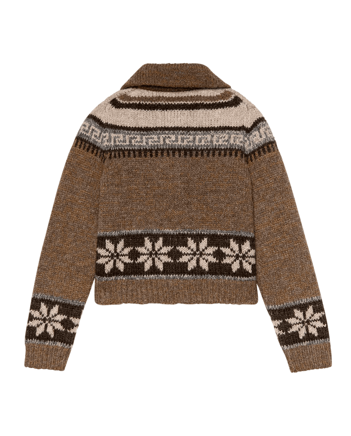 The Great - Nordic Scholar Cardigan Hickory Fair Aisle - Kalifornia Jean Bar