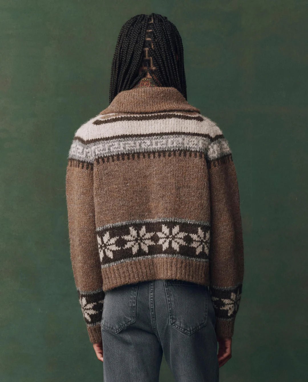 The Great - Nordic Scholar Cardigan Hickory Fair Aisle - Kalifornia Jean Bar