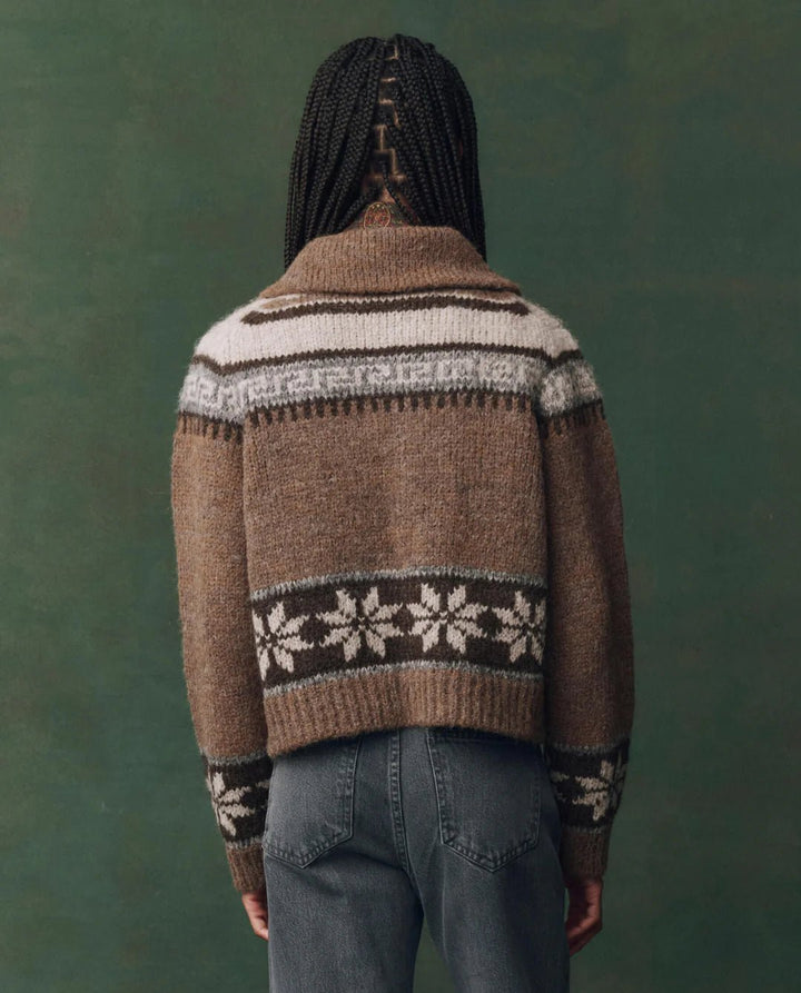 The Great - Nordic Scholar Cardigan Hickory Fair Aisle - Kalifornia Jean Bar