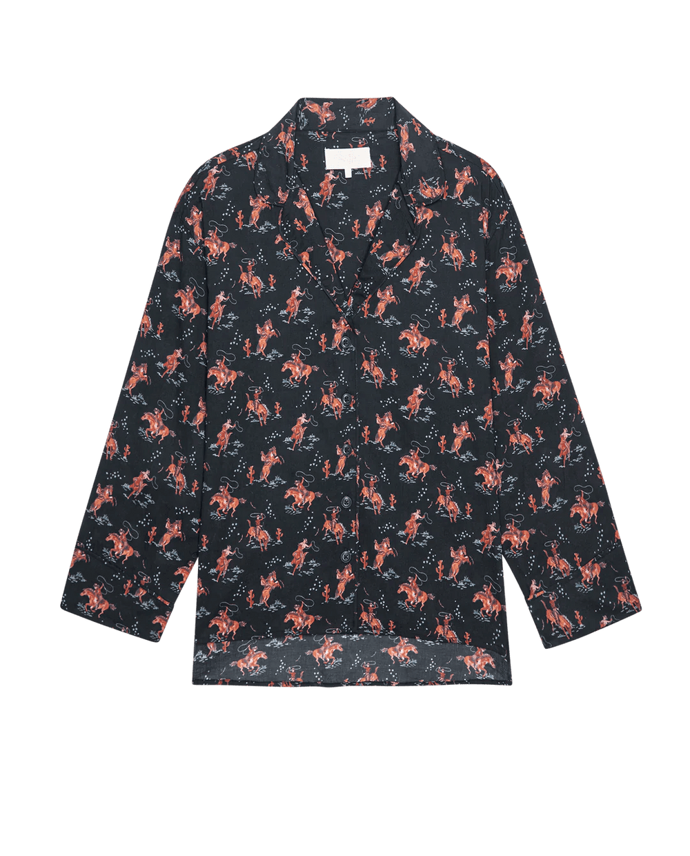 The Great - Pajama Shirt in Navy Cowboy - Kalifornia Jean Bar