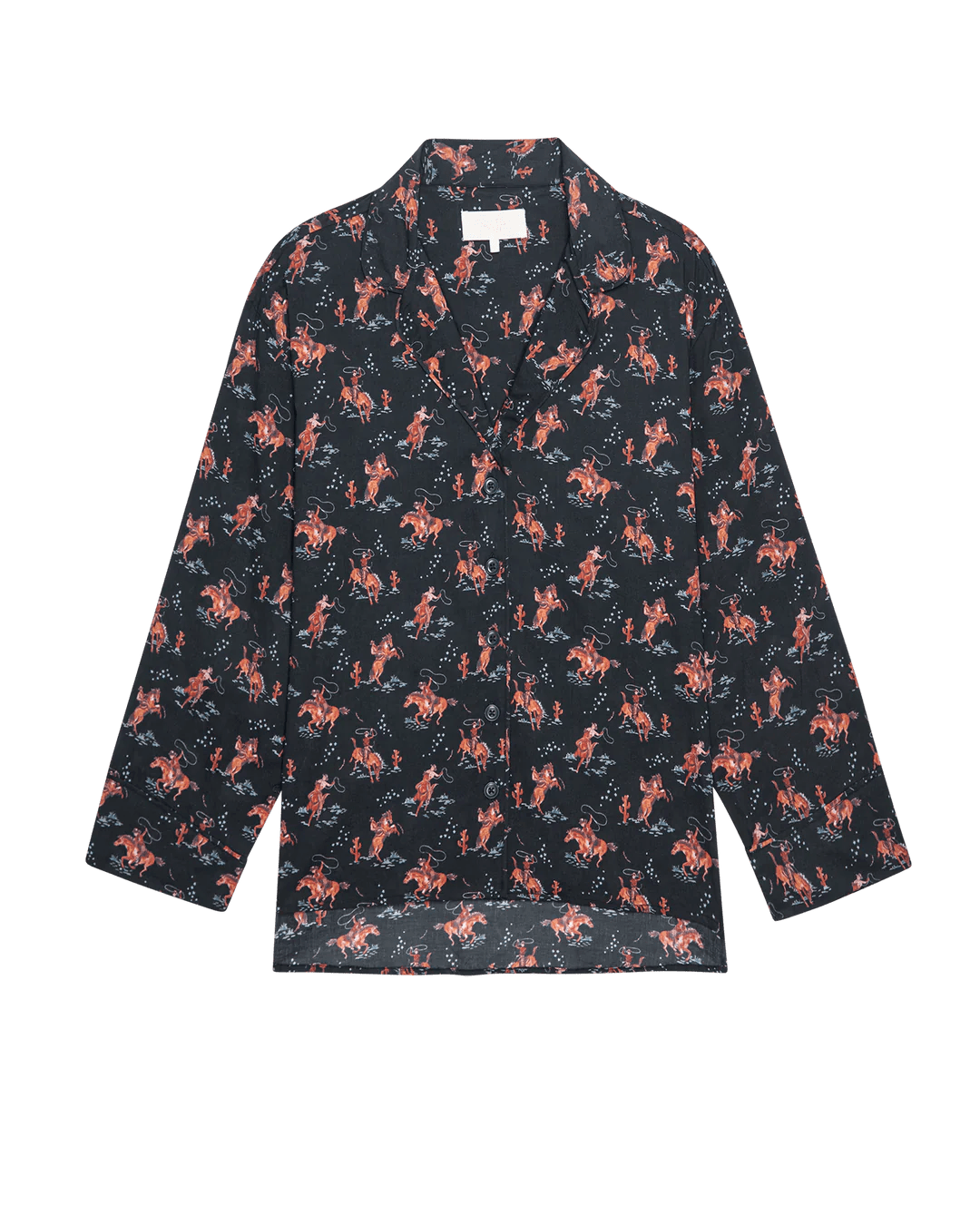 The Great - Pajama Shirt in Navy Cowboy - Kalifornia Jean Bar