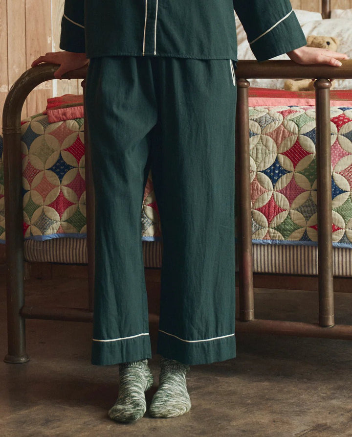 The Great - Pine Cream Flannel Western Easy Sleep Pant - Kalifornia Jean Bar