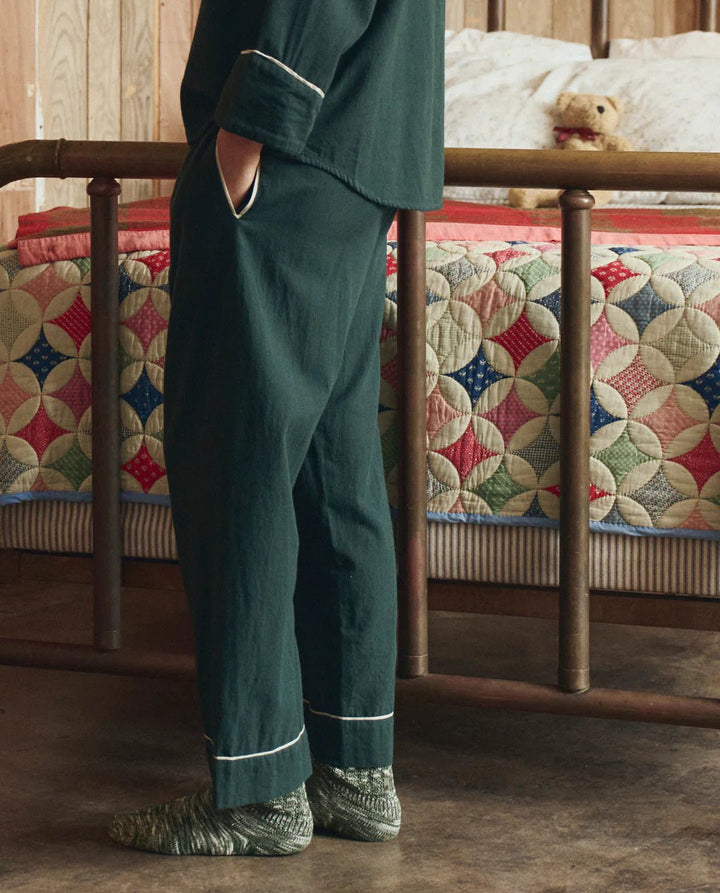 The Great - Pine Cream Flannel Western Easy Sleep Pant - Kalifornia Jean Bar