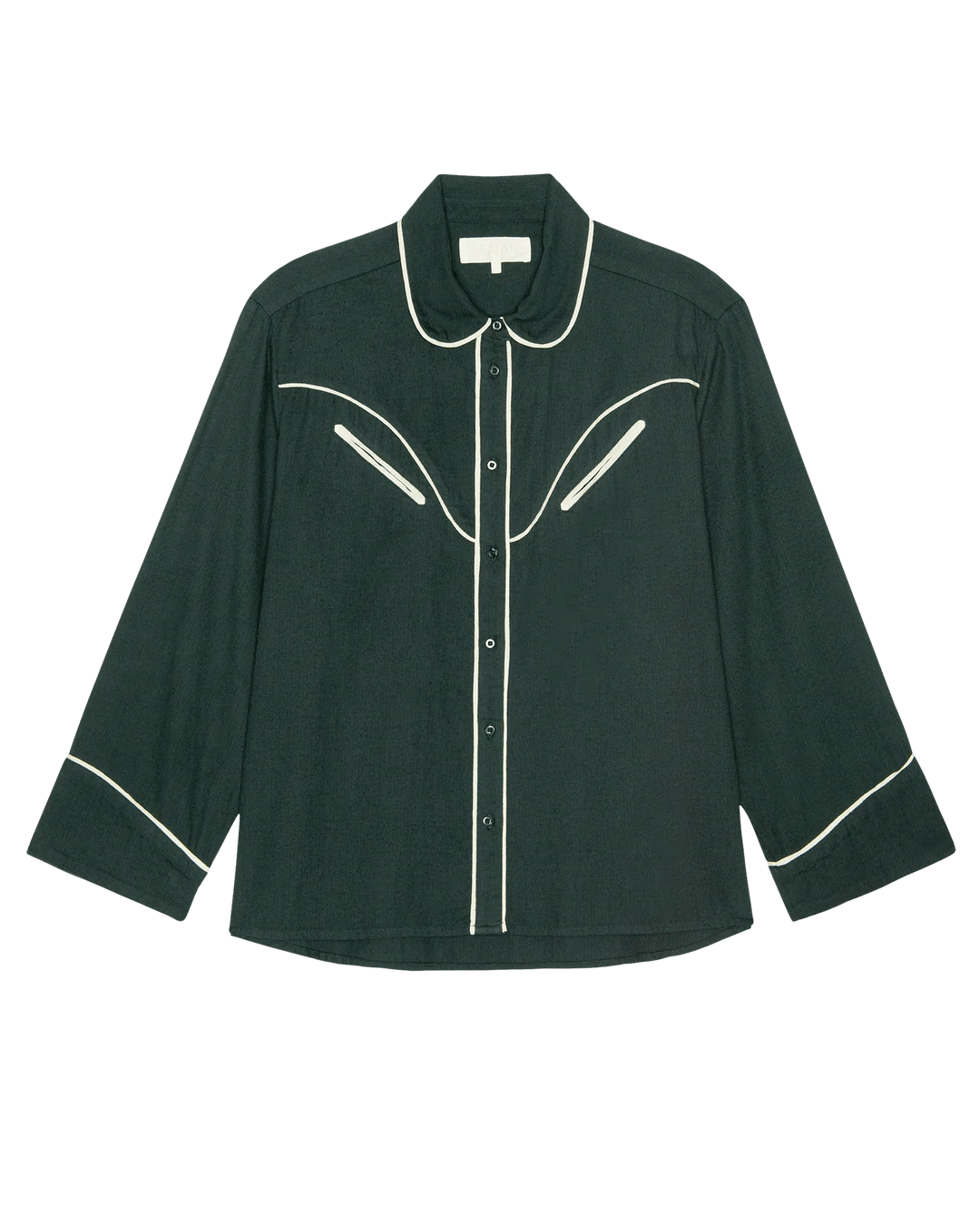 The Great - Pine Cream Flannel Western Pajama Shirt - Kalifornia Jean Bar