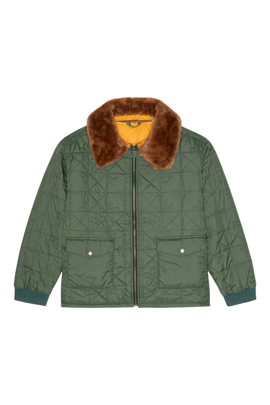 THE GREAT. - Pine/Amber Reversible Logger Puffer - Kalifornia Jean Bar