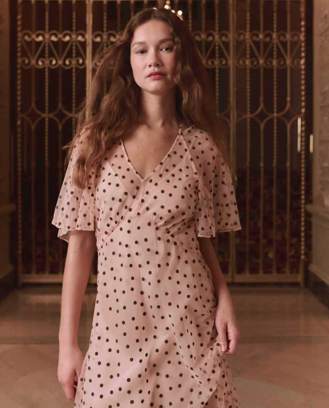 THE GREAT. - Pink Dot Festal Dress - Kalifornia Jean Bar