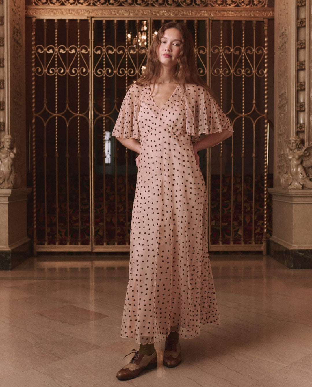 THE GREAT. - Pink Dot Festal Dress - Kalifornia Jean Bar
