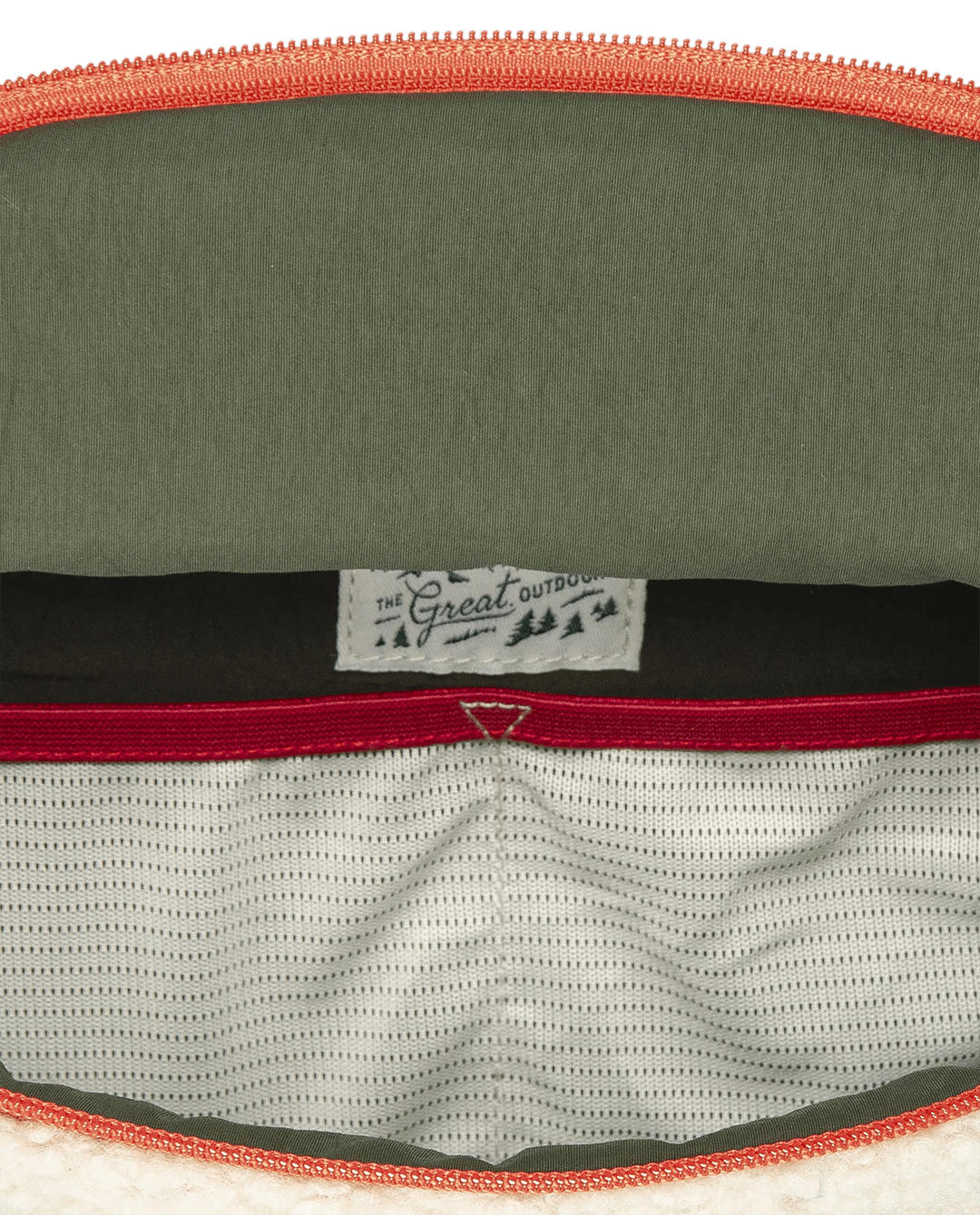 The Great - Plush Colorblock Hip Pack in Cream & Army - Kalifornia Jean Bar