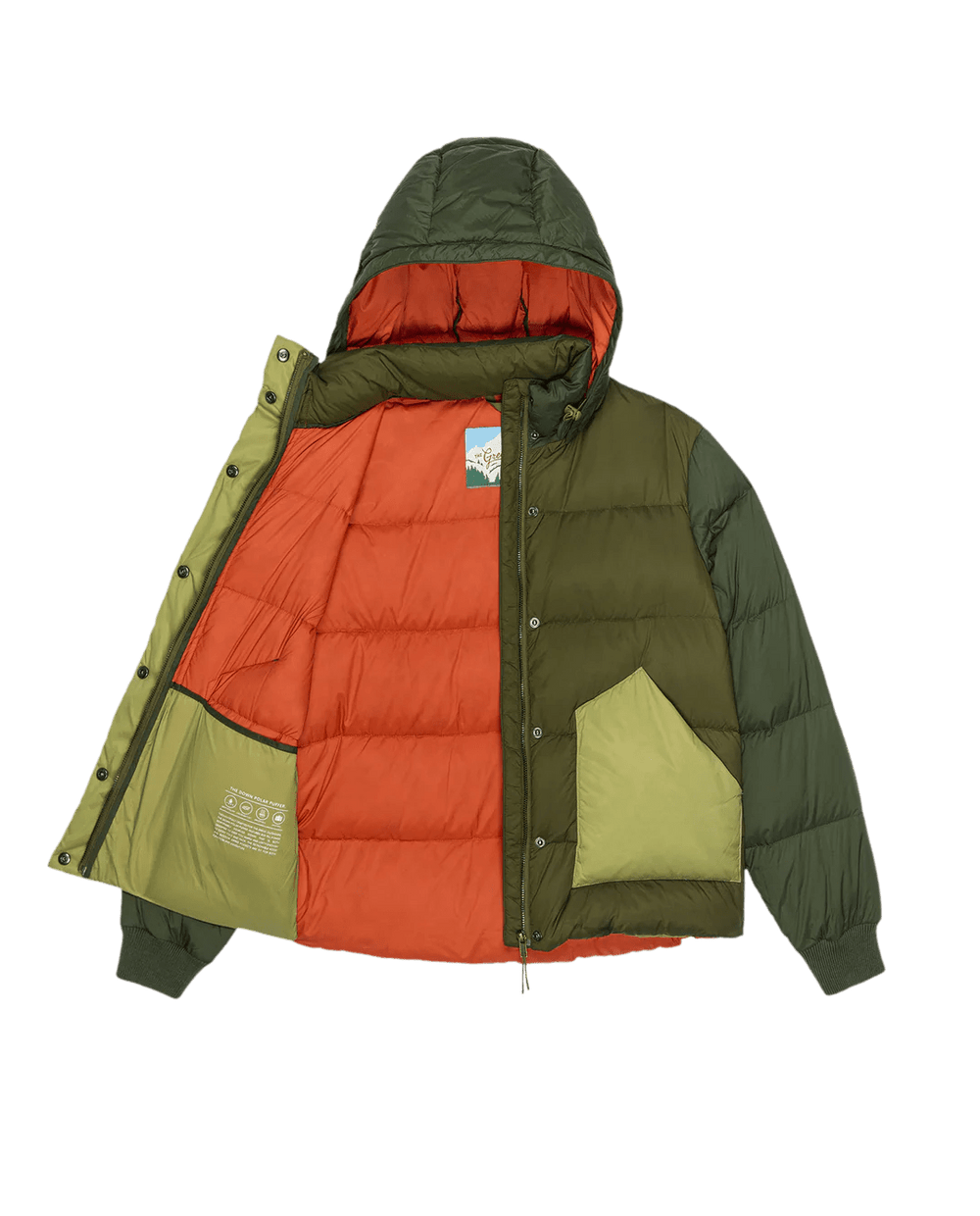 The Great - Polar Puffer in Army Colorblock - Kalifornia Jean Bar