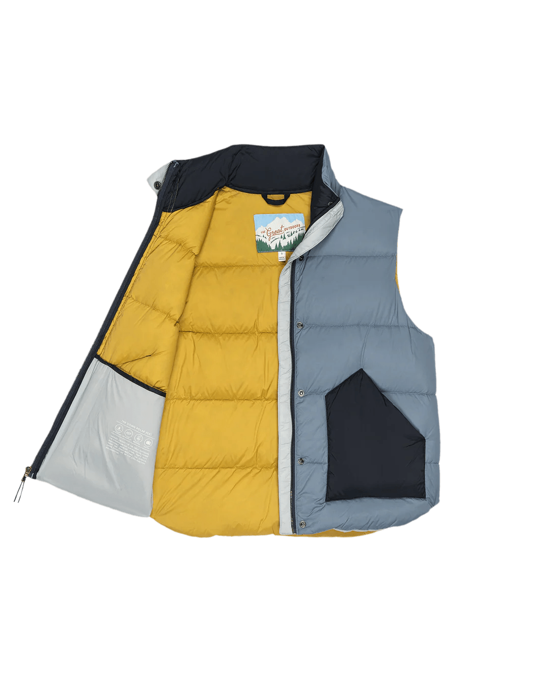 The Great - Polar Vest in Navy Colorblock - Kalifornia Jean Bar